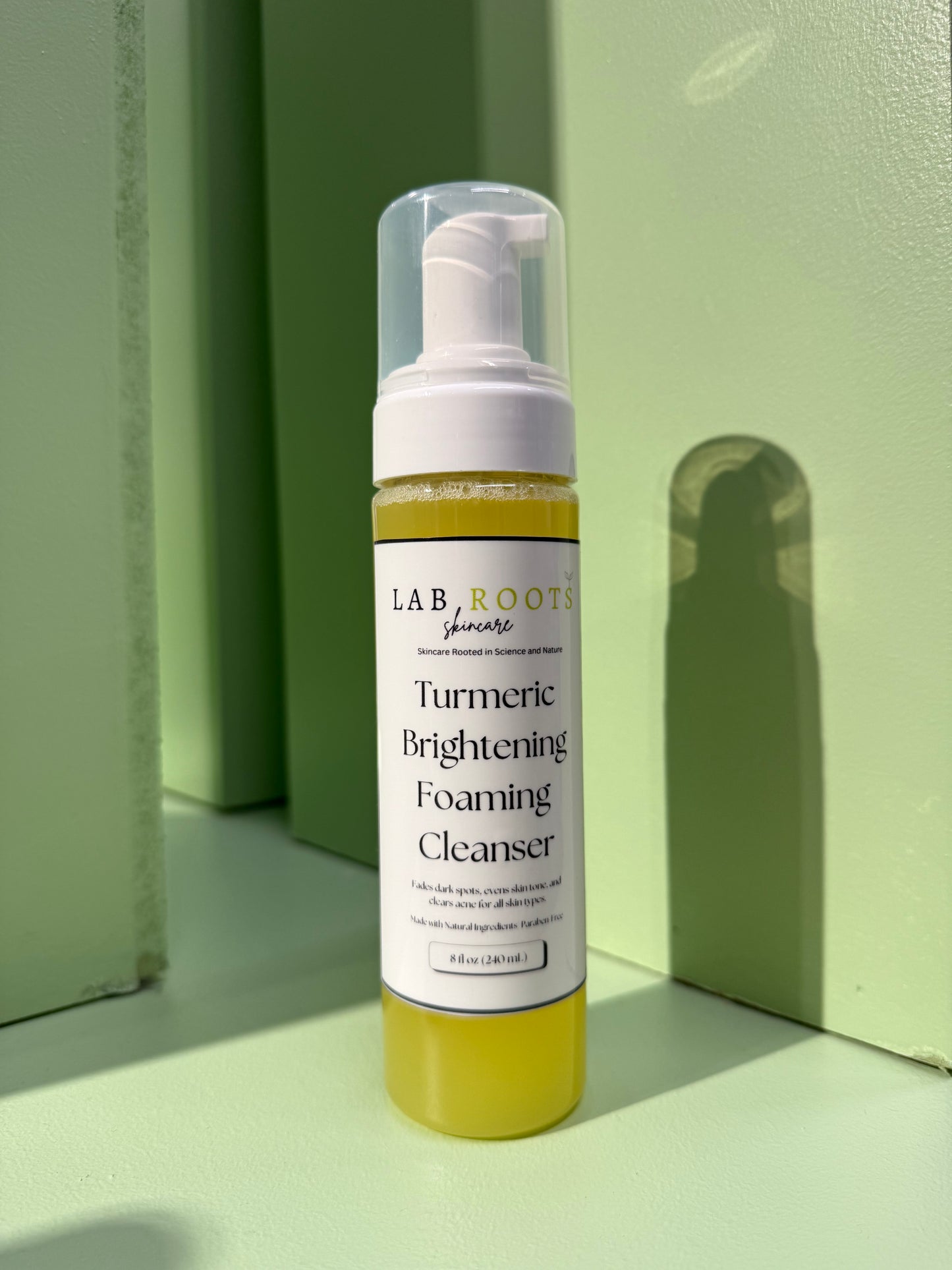 Turmeric Brightening Foaming Cleanser with Aloe Vera and Kojic Acid – Organic Face Wash for Radiant Skin