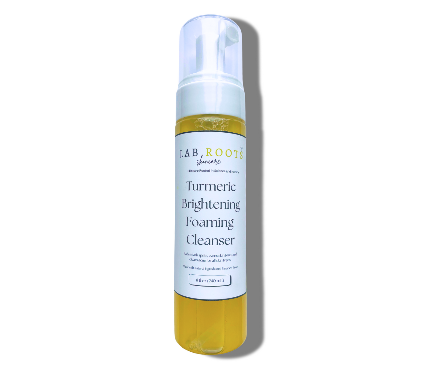 Turmeric Brightening Foaming Cleanser with Aloe Vera and Kojic Acid – Organic Face Wash for Radiant Skin